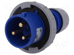 Connector: AC supply; plug; male; 32A; 230VAC; IEC 60309; IP67