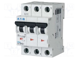 Circuit breaker; 230/400VAC; Inom: 16A; Poles: 3; Charact: D; 25kA
