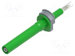 Test probe; 20A; green; banana 4mm socket