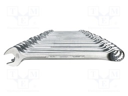 Wrench-set; combination spanner; Chrom-vanadium steel; 17pcs.