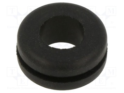 Grommet; Ømount.hole: 11.1mm; Øhole: 7.92mm; rubber; black