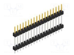 Connector: pin strips; pin header; male; PIN: 18; 2.54mm; THT; 1x18