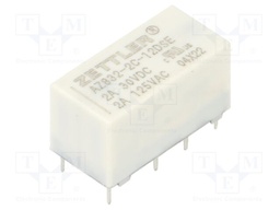 Relay: electromagnetic; DPDT; Ucoil: 12VDC; 1A/120VAC; 2A/30VDC; 3A