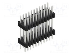 Connector: pin strips; pin header; male; PIN: 22; 1.27mm; THT; 2x11