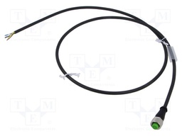 Cable: for sensors/automation; M12; PIN: 5; straight; 1m; plug; 4A