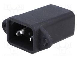 Connector: AC supply; socket; male; 1A; 250VAC; IEC 60320; -25÷85°C