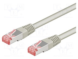 Patch cord; S/FTP; 6a; stranded; Cu; LSZH; grey; 10m; halogen free