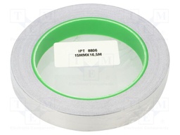 Tape: shielding; W: 15mm; L: 16.5m; Thk: 0.078mm; acrylic conductive