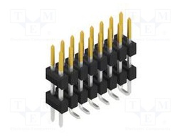 Connector: pin strips; pin header; male; PIN: 16; 2.54mm; SMT; 2x8
