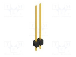 Connector: pin strips; pin header; male; PIN: 2; 2.54mm; THT; 1x2