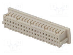 Plug; wire-board; female; DF20; 1mm; PIN: 40; w/o contacts; straight