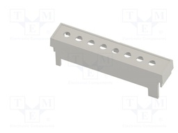 Terminals cover; 4M Modulbox One; grey; 7.65mm; Holes no: 8