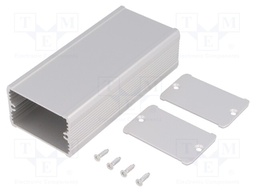 Enclosure: with panel; TUF; X: 55mm; Y: 120mm; Z: 35mm; aluminium