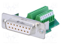 D-Sub; PIN: 15; plug; Variosub; female; screw terminal; for cable