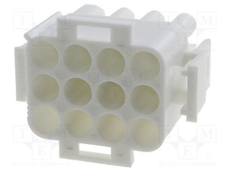 Plug; wire-wire; male/female; MLX; 6.35mm; PIN: 12; Layout: 3x4