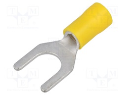Fork terminal; M8; Ø: 8.4mm; 4÷6mm2; crimped; for cable; insulated