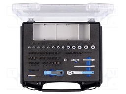 Wrench-set; 12-angles,rattle,socket bits,socket spanner; 1/4"