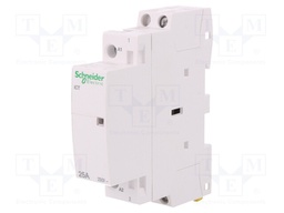 Contactor: 1-pole installation; NO; 220VAC; 25A; DIN; ICT; -5÷60°C