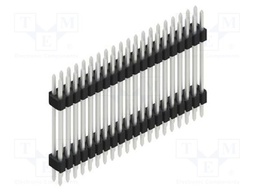 Connector: pin strips; pin header; male; PIN: 40; 1.27mm; THT; 2x20