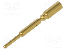 Contact; male; 1mm; gold-plated; 1.5mm2; crimped; for cable