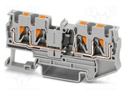 Splice terminal: rail; 1.5A; push-in; PA; 0.2÷6mm2; terminals: 4