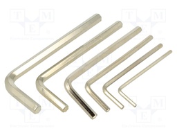 Wrenches set; hex key; steel; 6pcs.