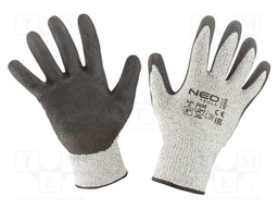 Protective gloves; Size: 8; orange-blue; knitwear,nitryl