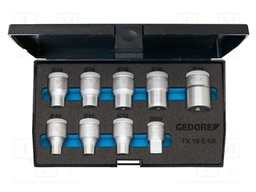 Wrench-set; socket spanner,Torx®; 1/2"; 9pcs.