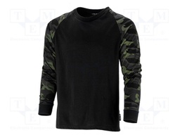 Long-sleeved t-shirt; Size: S; black,camo; 190g/m2