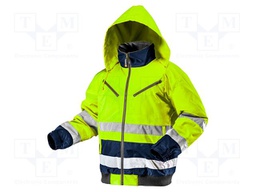 Work jacket; Size: M; yellow; VISIBILTY; waterproof,with a hood