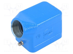Enclosure: for Han connectors; Han Ex; size 6B; for cable; angled
