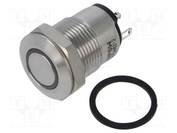 Switch: vandal resistant; Pos: 2; SPST-NO; 2A/36VDC; IP65; OFF-(ON)