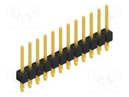 Connector: pin strips; pin header; male; PIN: 12; 2.54mm; THT; 1x12