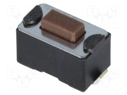Microswitch TACT; SPST-NO; Pos: 2; 0.05A/12VDC; SMT; none; 1.6N