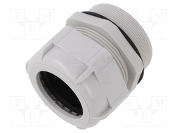 Cable gland; with long thread; M63; IP68; Mat: polyamide; grey