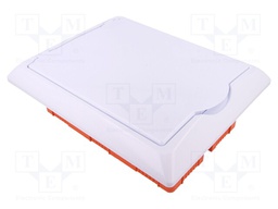 Enclosure: for modular components; IP40; white; No.of mod: 8; 400V