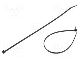 Cable tie; L: 203mm; W: 2.5mm; polyamide; 80N; black; Ømax: 51mm