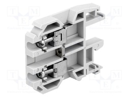 Splice terminal: rail; 0.5÷6mm2; ways: 1; terminals: 2; grey; 500V
