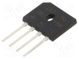 Bridge rectifier: single-phase; Urmax: 800V; If: 15A; Ifsm: 240A