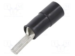 Tip: wire pin; Ø: 4.3mm; 10mm2; crimped; for cable; insulated; black