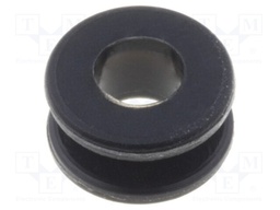 Grommet; Ømount.hole: 4.5mm; Øhole: 3.5mm; rubber; black