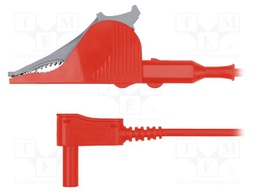 Test leads; 32A; banana angle plug 4mm-crocodile clip; Len: 1.5m