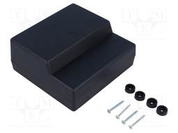 Enclosure: desktop; X: 125mm; Y: 120mm; Z: 53mm; polystyrene; black