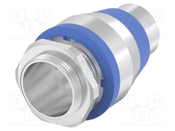 Straight terminal connector; IP65; stainless steel; Entrelec