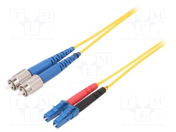 Fiber patch cord; FC,LC; 3m; Optical fiber: 9/125um; yellow