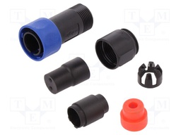 Connector: circular; plug; female; PIN: 2; w/o contacts; for cable
