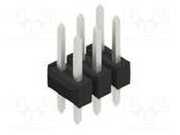 Connector: pin strips; pin header; male; PIN: 6; 2.54mm; THT; 2x3