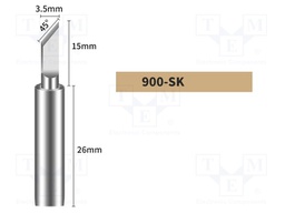 Tip; knife; 3.5mm; for soldering station; BK969