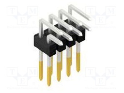 Connector: pin strips; pin header; male; PIN: 8; 2.54mm; THT; 2x4