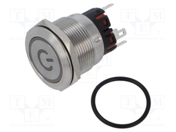 Switch: vandal resistant; Pos: 2; SPDT; 1A/220VAC; IP65; ON-(ON)